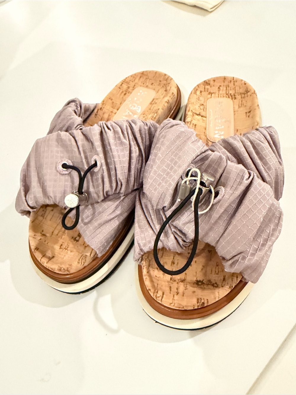 Hogan Pink Ruched Platform Slide - Picture 6 of 11